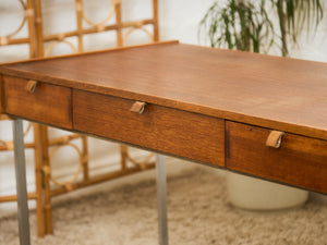 Teak 3 Drawer 1970’s Vintage Desk