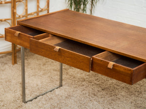 Teak 3 Drawer 1970’s Vintage Desk
