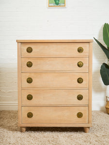 Blonde Kent Coffey Dresser with Round
