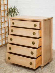 Blonde Kent Coffey Dresser with Round