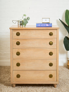 Blonde Kent Coffey Dresser with Round