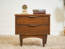 Load image into Gallery viewer, Sculpted Drawer Pull 2 Drawer Nightstand
