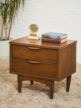 Load image into Gallery viewer, Sculpted Drawer Pull 2 Drawer Nightstand
