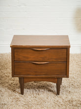 Load image into Gallery viewer, Sculpted Drawer Pull 2 Drawer Nightstand

