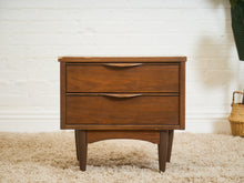 Load image into Gallery viewer, Sculpted Drawer Pull 2 Drawer Nightstand
