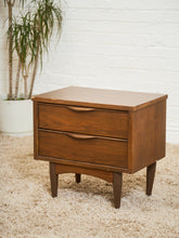 Load image into Gallery viewer, Sculpted Drawer Pull 2 Drawer Nightstand
