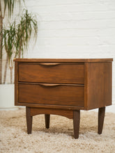 Load image into Gallery viewer, Sculpted Drawer Pull 2 Drawer Nightstand
