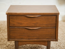 Load image into Gallery viewer, Sculpted Drawer Pull 2 Drawer Nightstand
