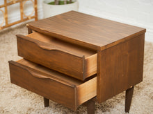 Load image into Gallery viewer, Sculpted Drawer Pull 2 Drawer Nightstand
