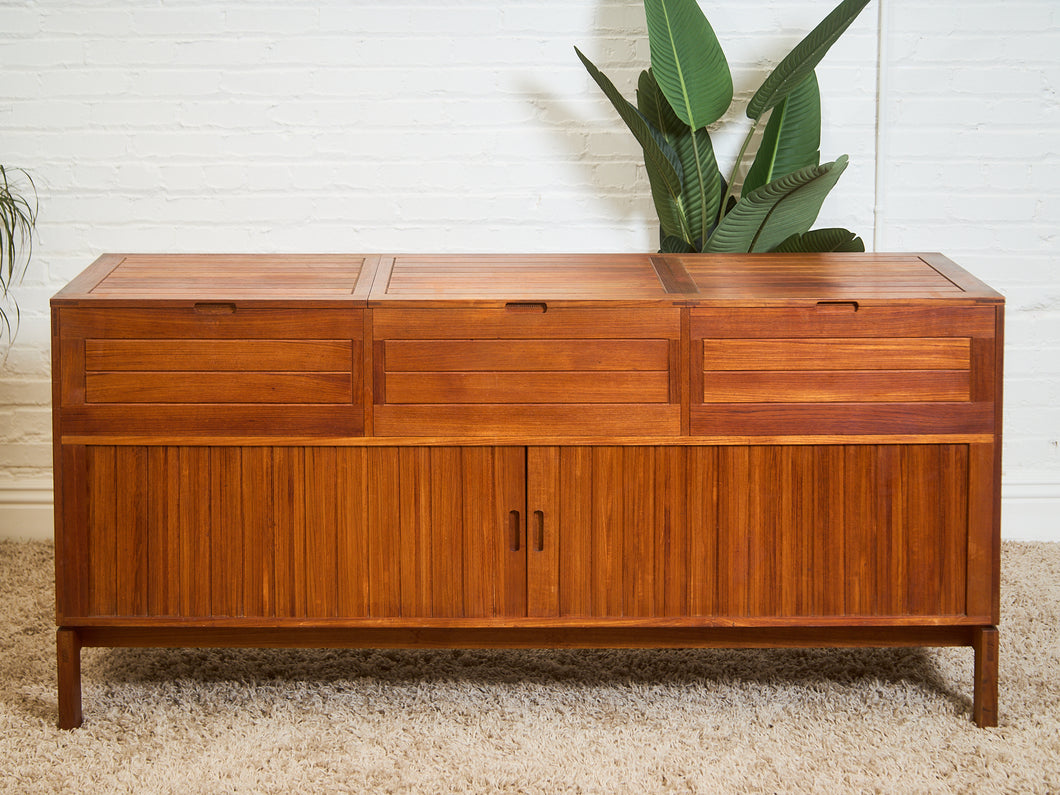 Danish Teak Record Cabinet