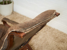 Load image into Gallery viewer, Norwegian Distressed Leather Lounge Chair
