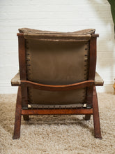 Load image into Gallery viewer, Norwegian Distressed Leather Lounge Chair
