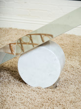 Load image into Gallery viewer, Italian Large Oval Table Cattellan Black Marble Steel and Crystal
