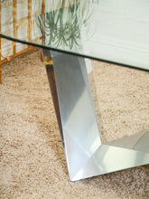 Load image into Gallery viewer, Italian Large Oval Table Cattellan Black Marble Steel and Crystal
