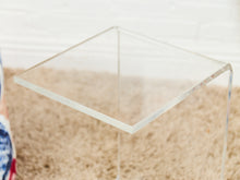 Load image into Gallery viewer, Lucite Side Table with Wheels
