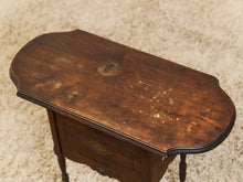 Load image into Gallery viewer, Circa 1880 English Edwardian Style Mahogany Tin Lined Humidor Smokers Table
