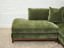 Load image into Gallery viewer, Lisette Sectional Left Facing bumper chaise in Olive Moss
