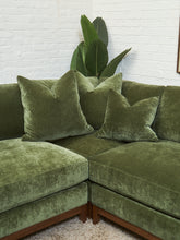 Load image into Gallery viewer, Lisette Sectional Left Facing bumper chaise in Olive Moss
