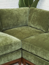 Load image into Gallery viewer, Lisette Sectional Left Facing bumper chaise in Olive Moss
