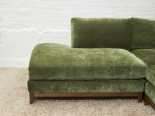 Load image into Gallery viewer, Lisette Sectional Left Facing bumper chaise in Olive Moss
