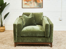 Load image into Gallery viewer, Lisette Armchair in Olive Moss
