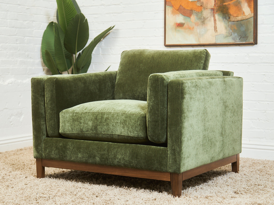 Lisette Armchair in Olive Moss