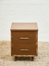 Load image into Gallery viewer, Double Drawer Rustic Nightstand
