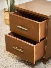 Load image into Gallery viewer, Double Drawer Rustic Nightstand
