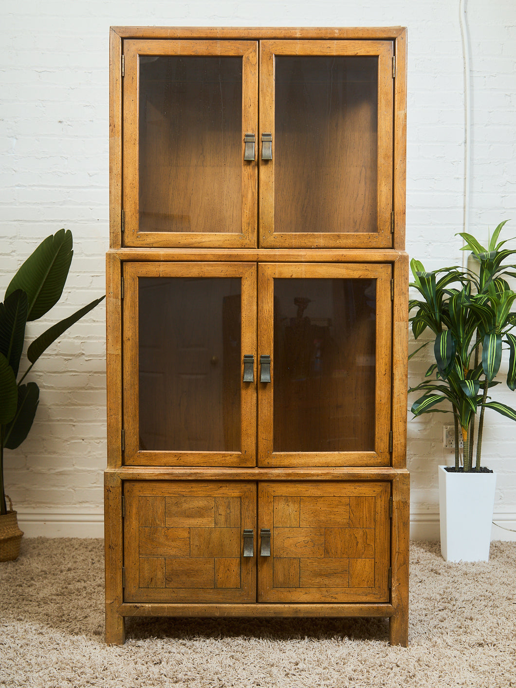 Mid Century with Framed Exterior Hutch