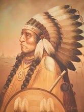 Load image into Gallery viewer, Vintage signed Native American Chief Oil Painting  Kenneth Wu

