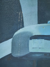 Load image into Gallery viewer, Modern Industrial Wind Turbine Painting Minimalist Energy Art

