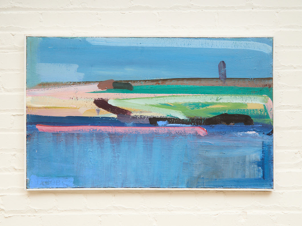Horizon in Blue Signed Painting by Jacob