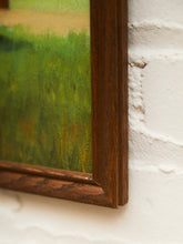 Load image into Gallery viewer, Crimson Barns Under Blue Skies Oil Painting

