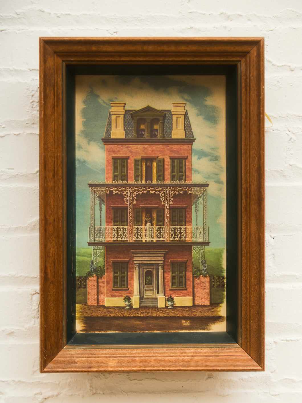 Framed Print of Southern Mansion by Alice Smith