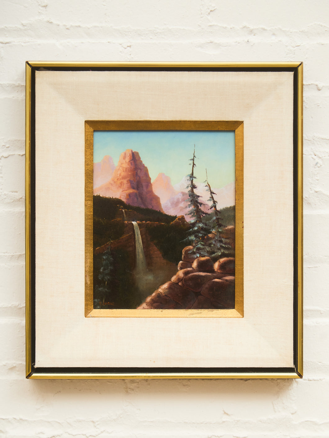Far Back in the Rockies E. Mones Original Oil Painting