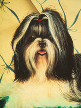 Load image into Gallery viewer, Regal Shih Tzu Portrait in Ribbon Wallpaper Setting
