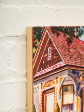 Load image into Gallery viewer, Charming Victorian House Painting Warm Architectural Street Scene

