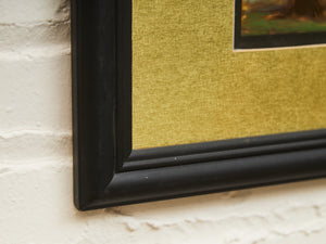 Golden Hillside California Landscape Framed