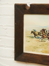 Load image into Gallery viewer, Western Art by Charles M. Russell with Thick wood Rustic Frame
