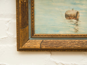 Gauche Sailboat Painting Signed