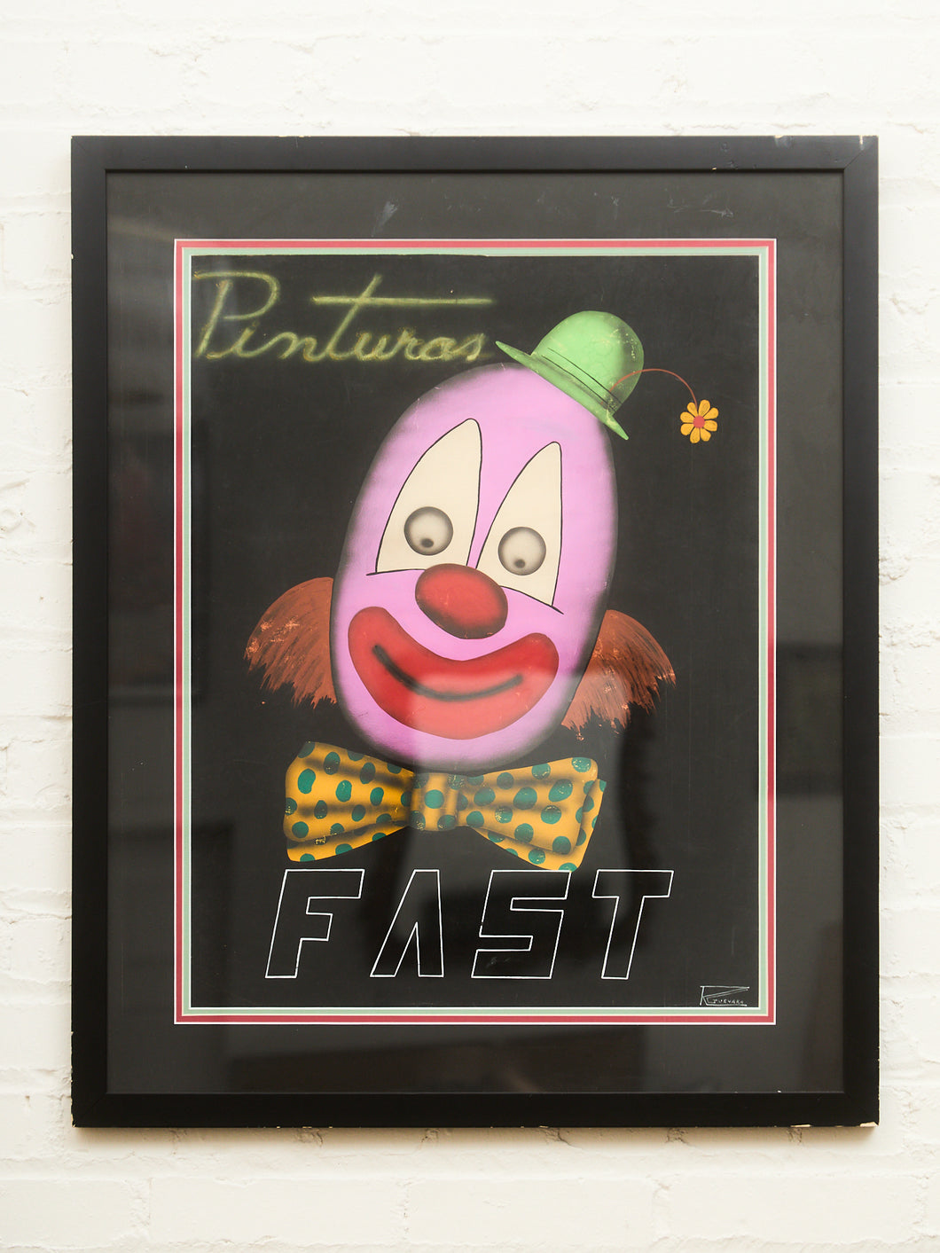 Fast Pinturas Poster in Guache signed