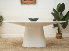 Load image into Gallery viewer, Lacquered Oval Pedestal Modernist Table

