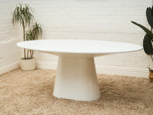 Load image into Gallery viewer, Lacquered Oval Pedestal Modernist Table
