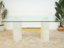Load image into Gallery viewer, Post Modern White and Gold Dining Table
