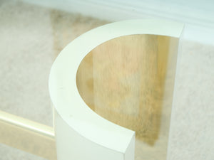 Post Modern White and Gold Dining Table