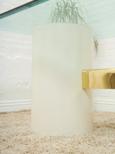 Post Modern White and Gold Dining Table