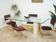 Load image into Gallery viewer, Post Modern White and Gold Dining Table
