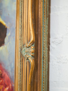 Mid Century Painting of Boy in Hat