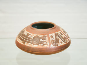 Handcrafted Terracotta Pottery Vase with Geometric Motif