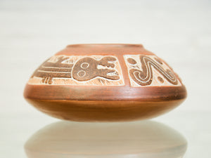 Handcrafted Terracotta Pottery Vase with Geometric Motif
